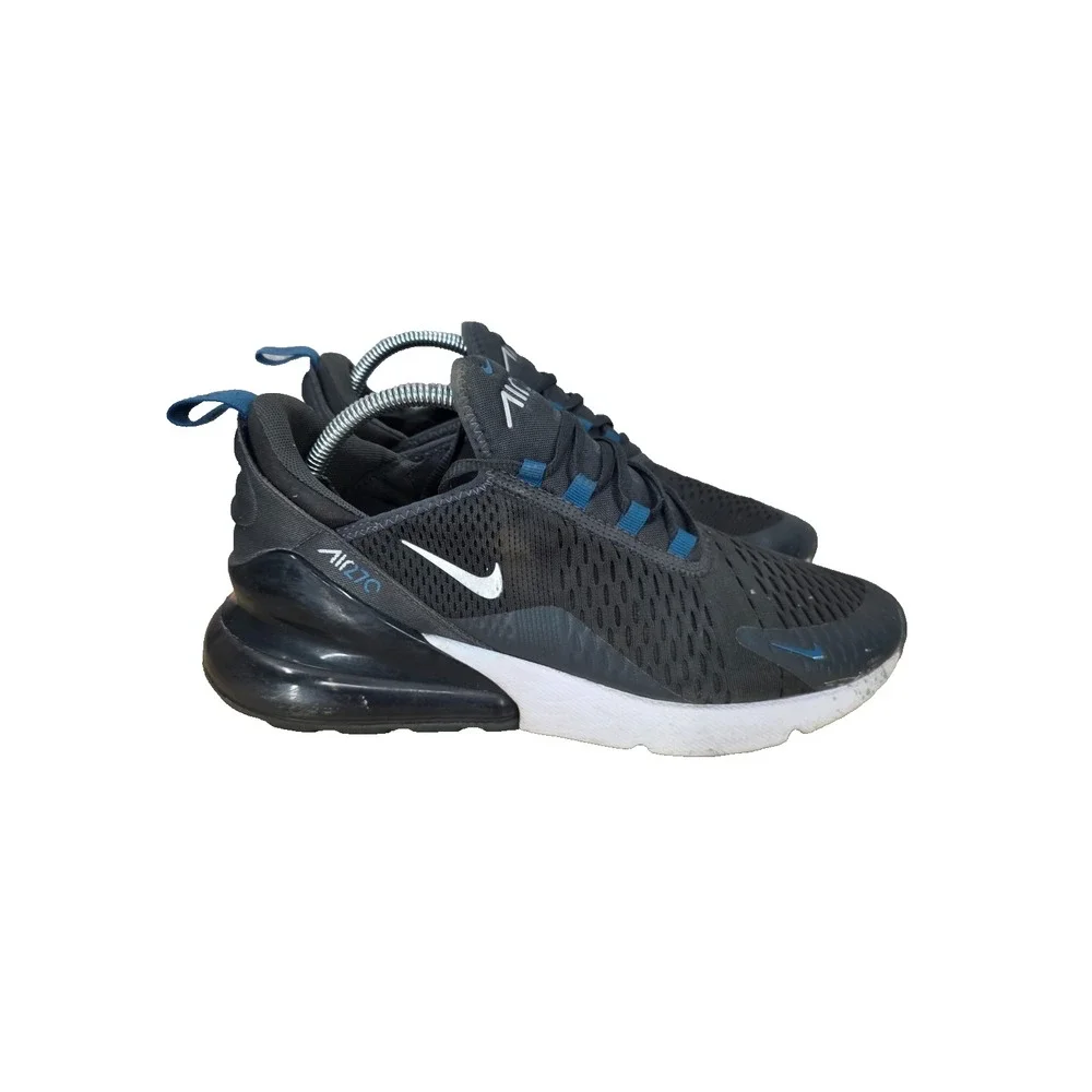 Nike Air Max 270 Running Shoes Mens 10 Anthracite Industrial Blue Sneakers *